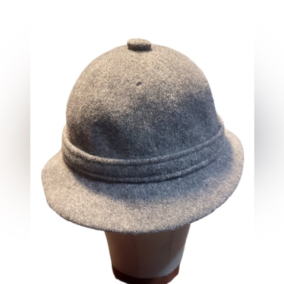 Vintage Kangol wool clipper light grey bowler style made in England cap OS - Picture 4 of 4